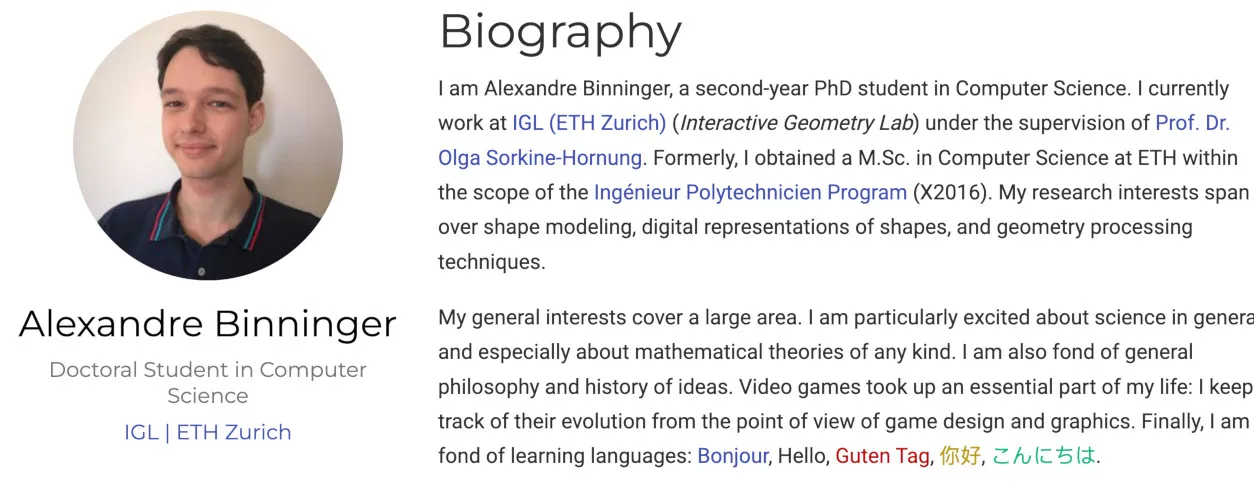 The first version of my website, built with Hugo.